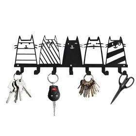 CIFbuy Top - Notch Cute Cat Decorative Hook. The 7 - Hooks Key Hook Rack That Transforms into a High - Quality Modern Wall - Mounted Coat Rack.Wa