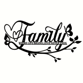 CIFbuy Vintage Floral Wall Plaque Elegant Script Happy Home Sign Farmhouse Rustic Wall Decor for Living Room Bedroom Entryway(TikTok