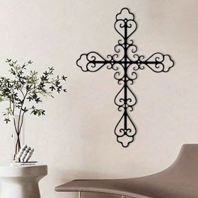 CIFbuy Metal Baked Paint Hollowed Cross Wall Art Christian Religious Home Decor (TikTok, temu pickup)