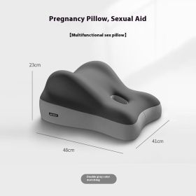 Hip Raised Multifunctional Bedside Sleep With Face Down Artifact Sofa Cushion (Option: Double Gray Color Matching-41x48x23cm)